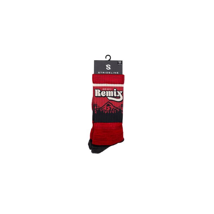 Remix Maroon Strideline Socks