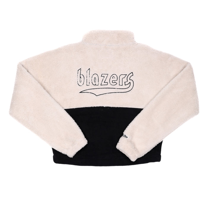 Mitchell & Ness Women's Cozyfield Fuzzy Half-Zip Pullover