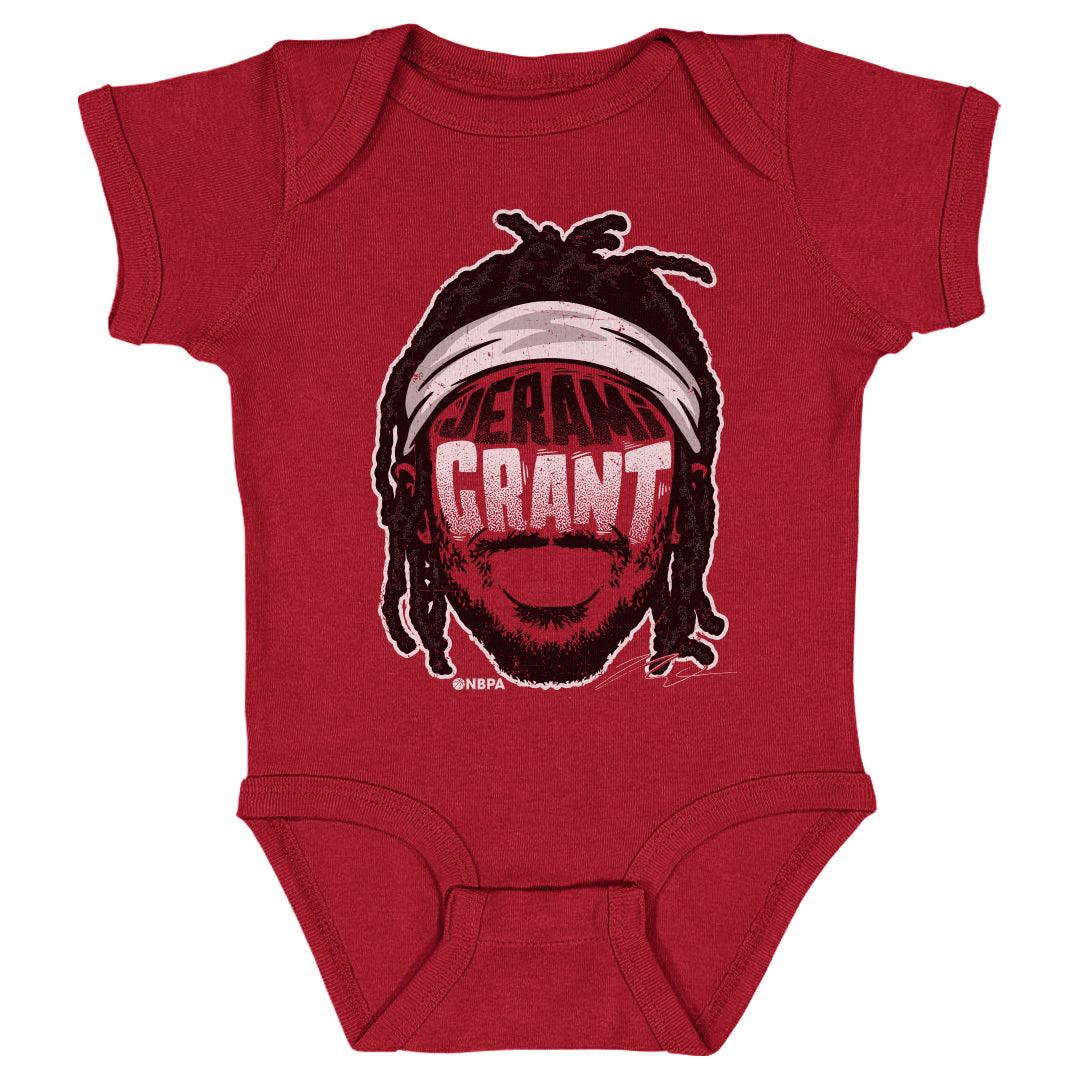 Jerami Grant Player Silhouette Infant One Piece Creeper Kids Baby Onesie Red