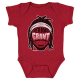 Jerami Grant Player Silhouette Infant One Piece Creeper Kids Baby Onesie Red
