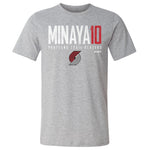 Justin Minaya Portland Trail Blazers Elite Cotton T-Shirt Men's Cotton T-Shirt Heather Gray