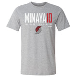 Justin Minaya Portland Trail Blazers Elite Cotton T-Shirt Men's Cotton T-Shirt Heather Gray