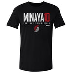 Justin Minaya Portland Trail Blazers Elite Cotton T-Shirt Men's Cotton T-Shirt Black