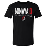 Justin Minaya Portland Trail Blazers Elite Cotton T-Shirt Men's Cotton T-Shirt Black