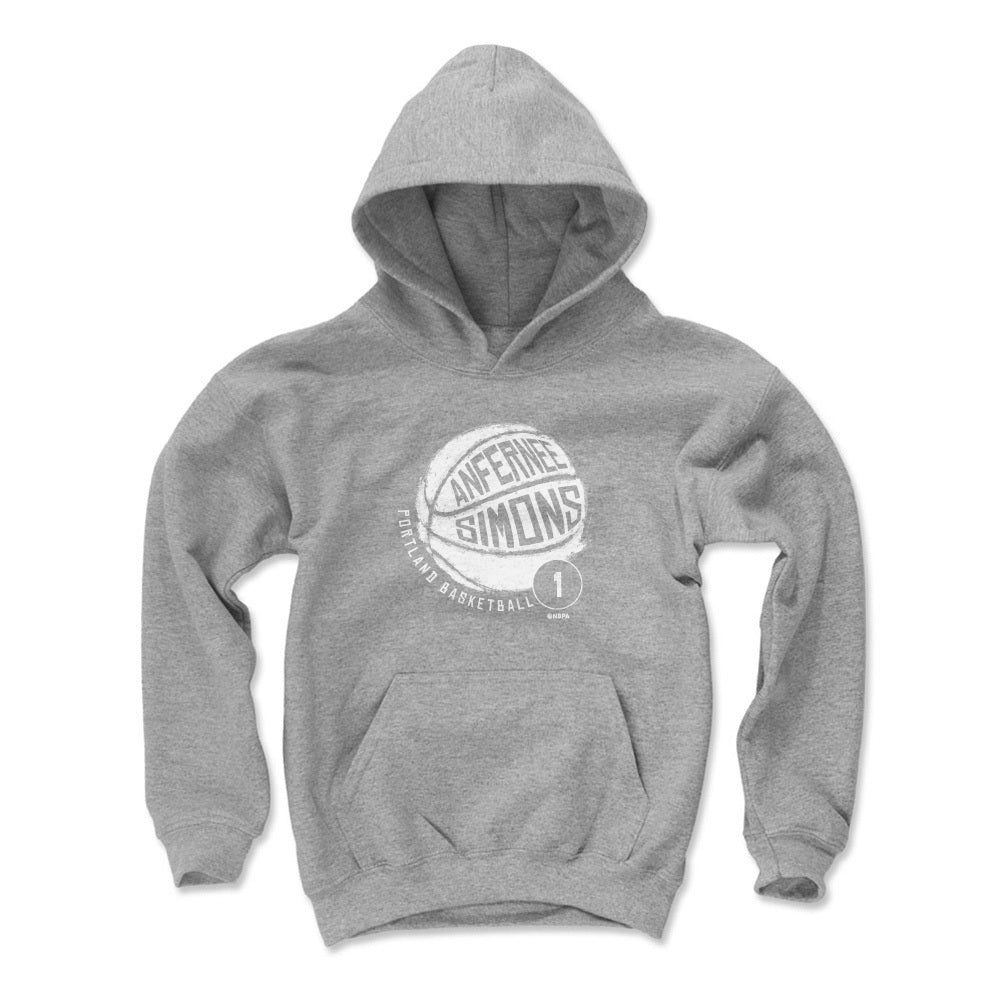 Anfernee Simons Portland Basketball Youth Gray Hoodie