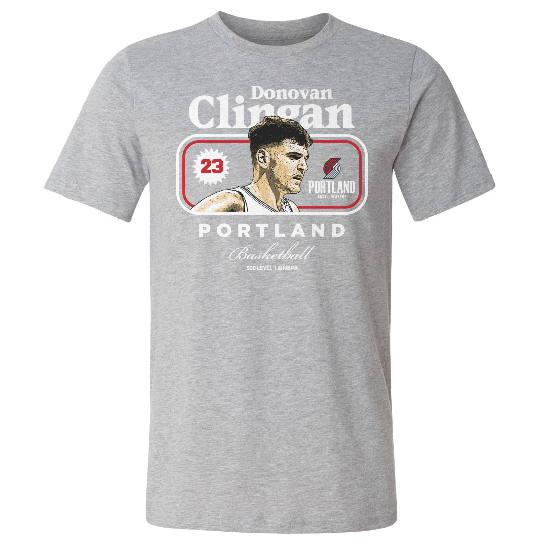 Donovan Clingan Portland Trail Blazers Cover Cotton Tee