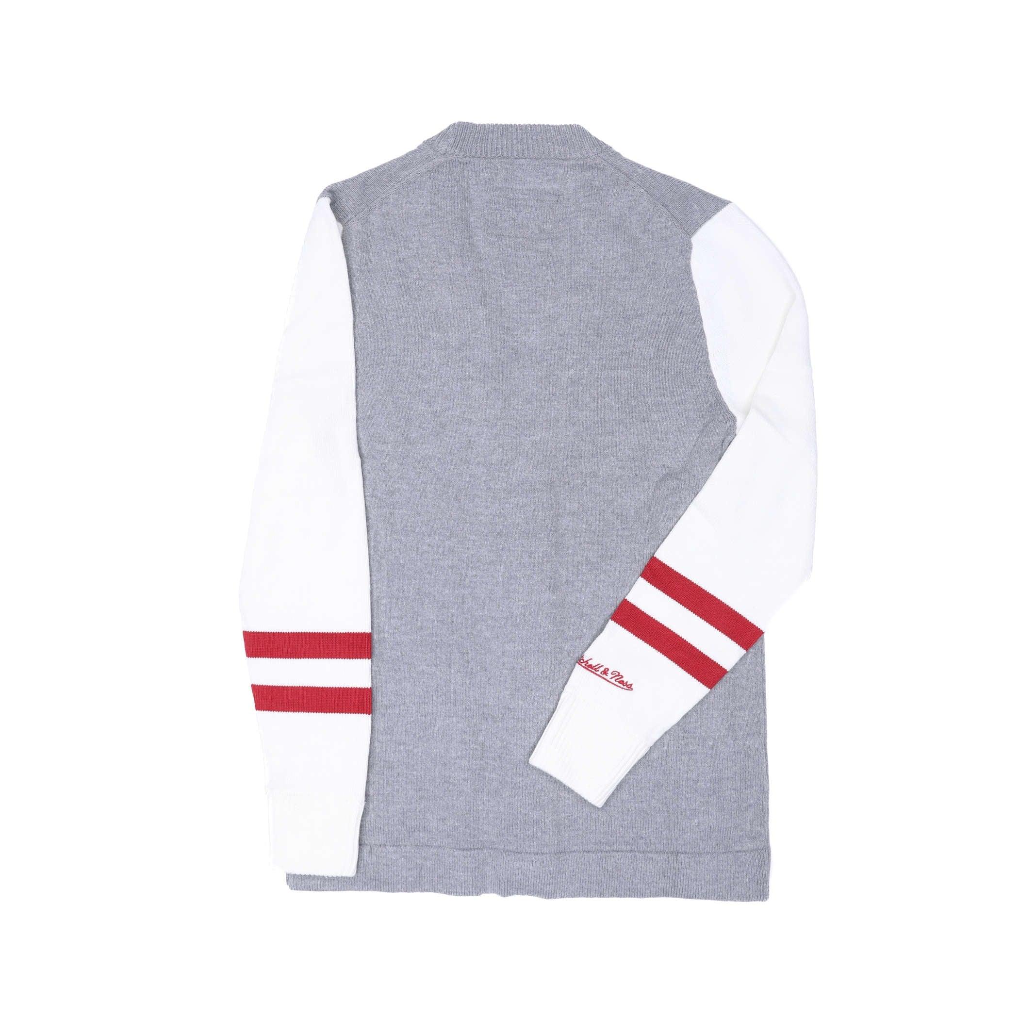 Mitchell And Ness Gray Collegiate Cardigan Sweater