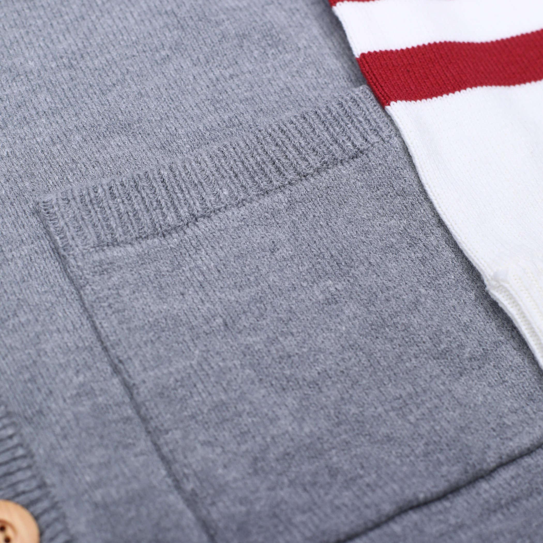 Mitchell And Ness Gray Collegiate Cardigan Sweater