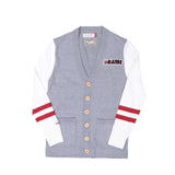 Mitchell And Ness Gray Collegiate Cardigan Sweater