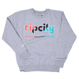 Mitchell & Ness Black History Month ripcity Unity Collection Fleece Gray Crewneck