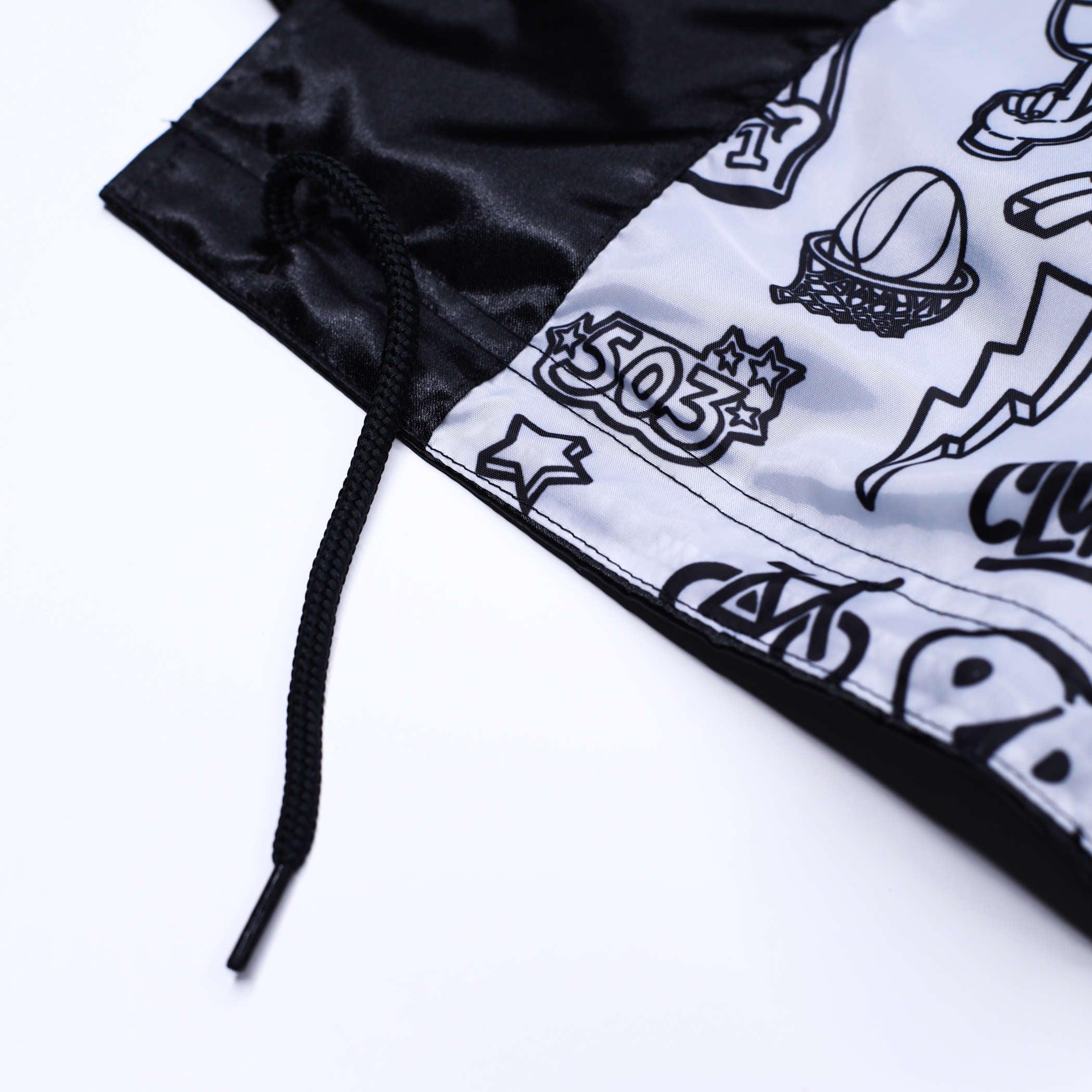Mitchell & Ness Doodle Coaches Black Satin Jacket