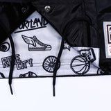 Mitchell & Ness Doodle Coaches Black Satin Jacket