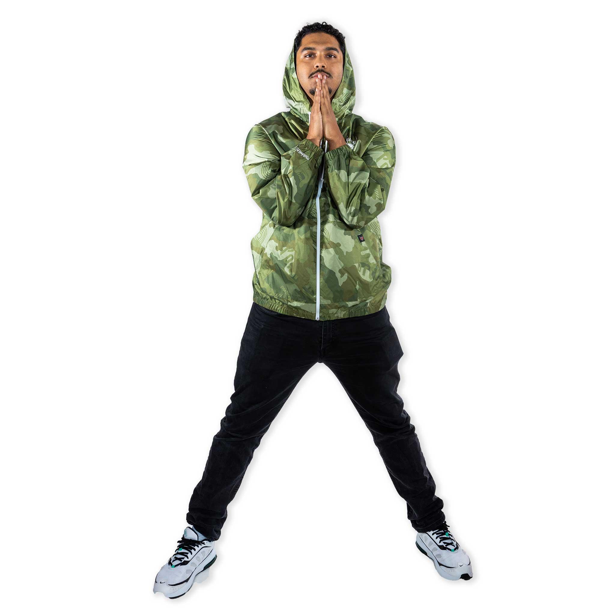 Mitchell & Ness Ghost Olive Green Camouflage Jacket
