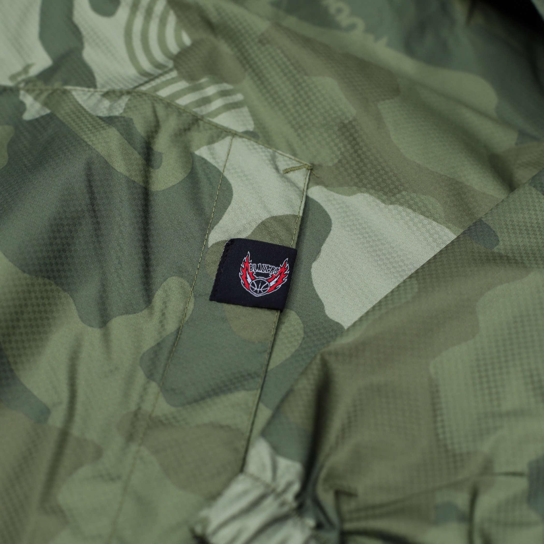 Mitchell & Ness Ghost Olive Green Camouflage Jacket