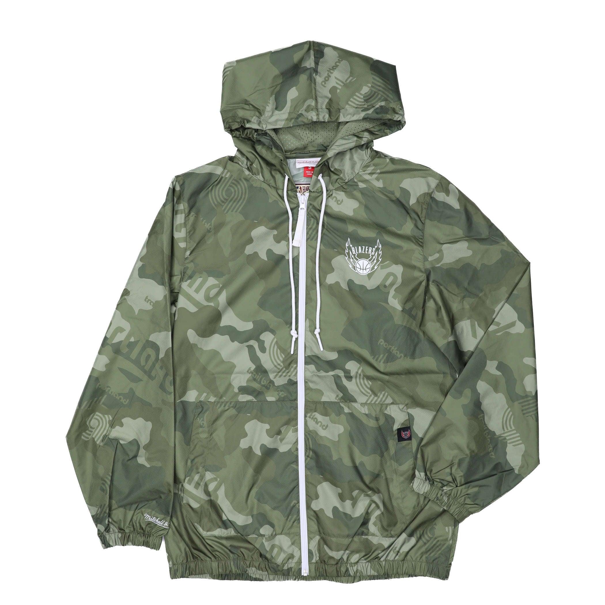 Mitchell & Ness Ghost Olive Green Camouflage Jacket
