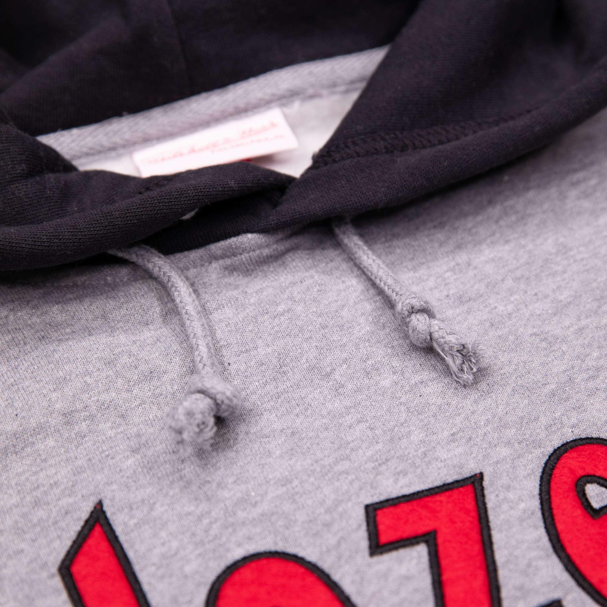Mitchell & Ness Post Game Short Sleeve Gray Hoodie