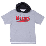 Mitchell & Ness Post Game Short Sleeve Gray Hoodie