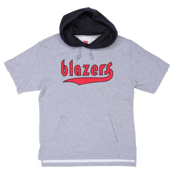 Mitchell & Ness Post Game Short Sleeve Gray Hoodie