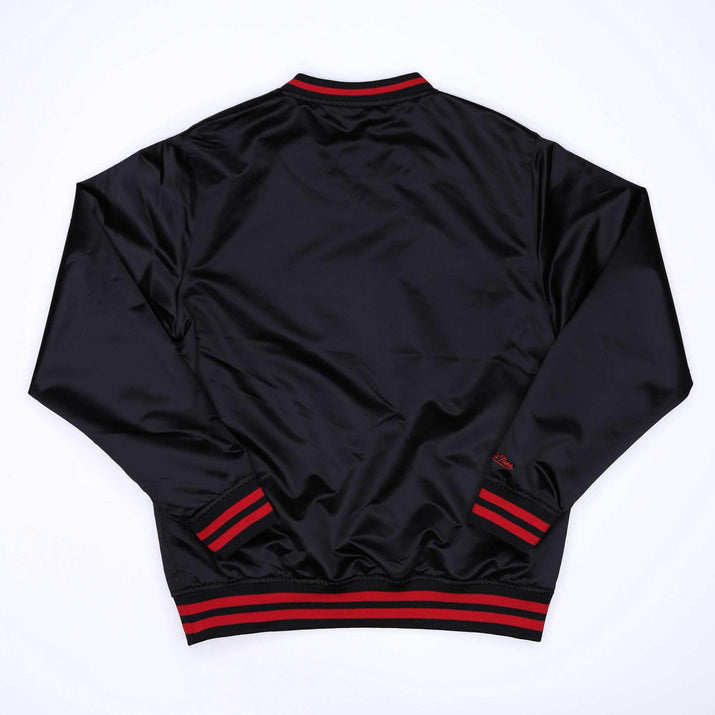 希少 NBA BLAZERS ブレイザーズ スタジャン Mサイズ 黒 Portland Trail Blazers Mitchell & Ness Sideline Satin Pullover
