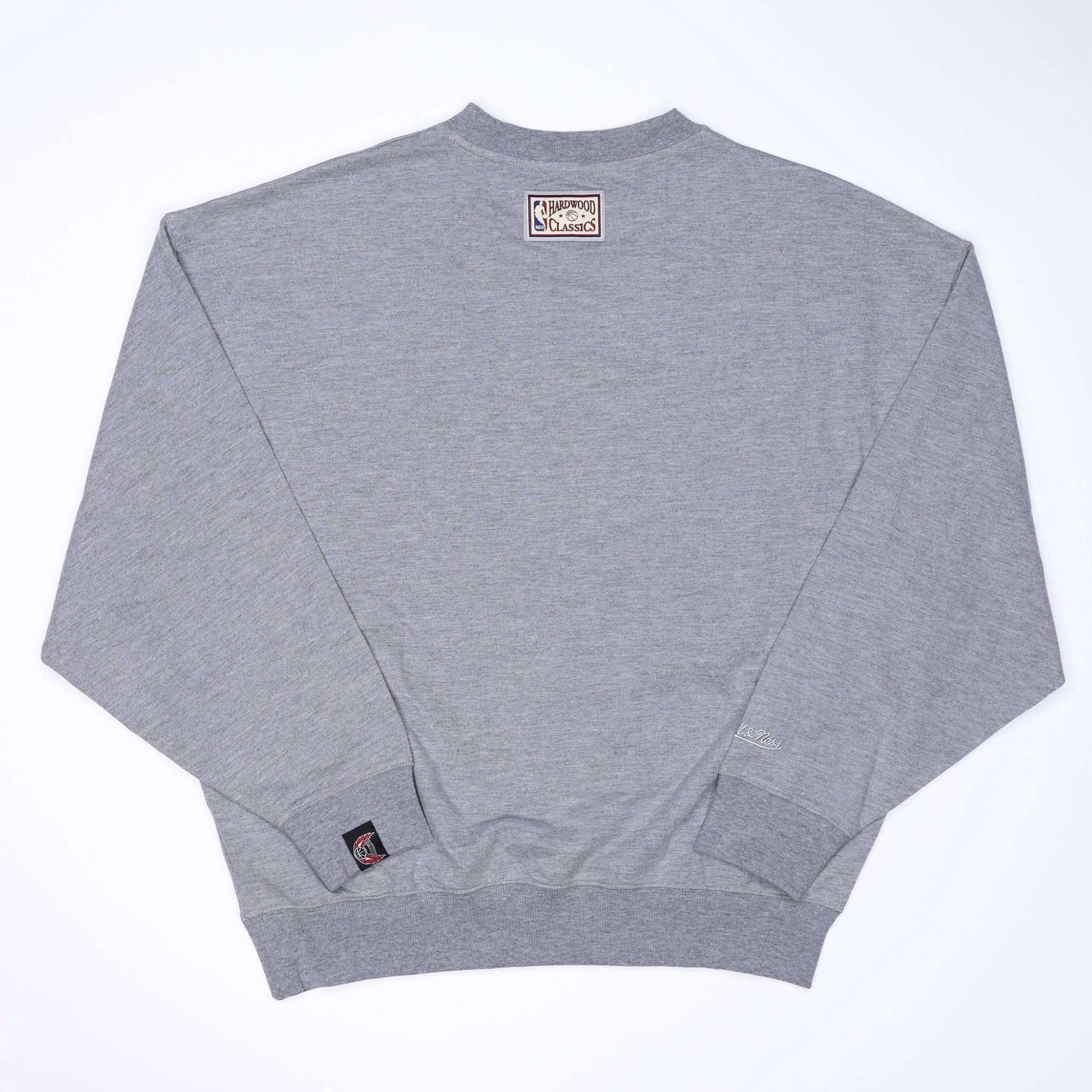 Mitchell & Ness Women's Big Face Gray Crewneck