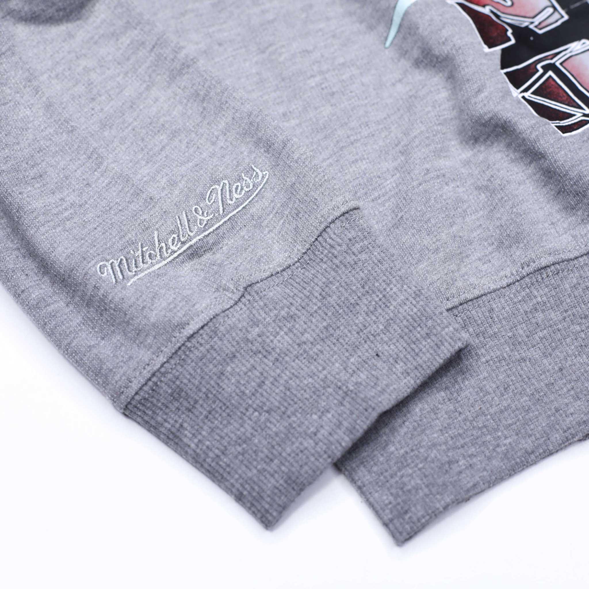 Mitchell & Ness Women's Big Face Gray Crewneck