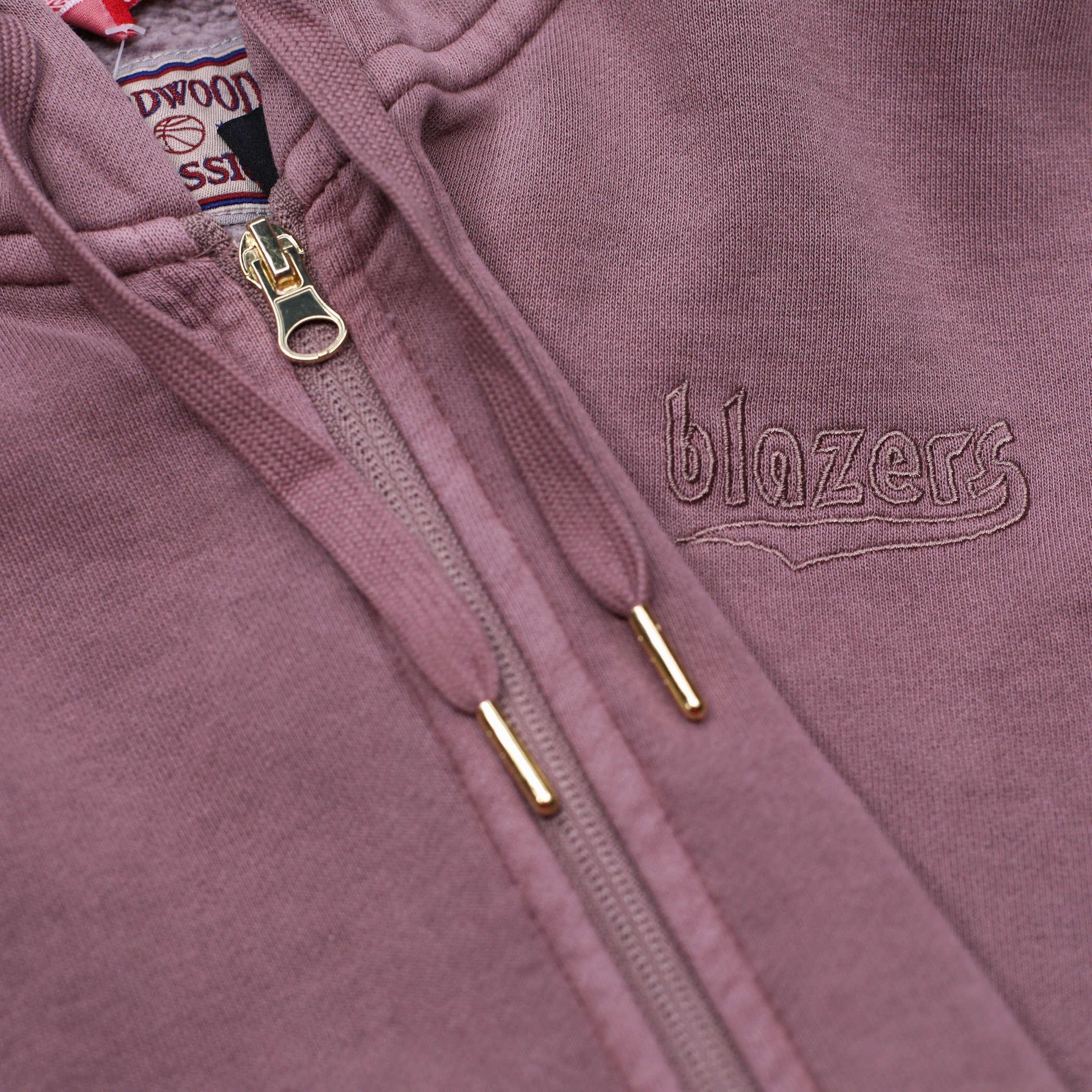 Mitchell & Ness Women's Brown Cotton Terra Full Zip Hoodie