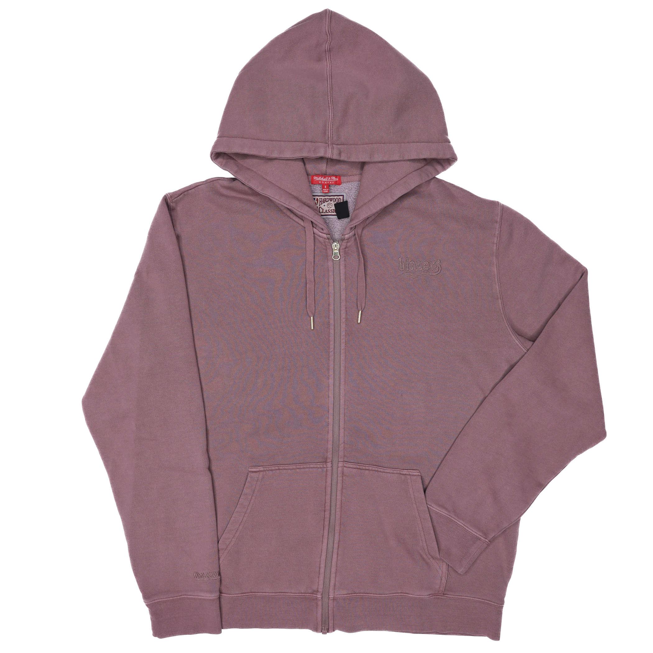 Mitchell & Ness Women's Brown Cotton Terra Full Zip Hoodie