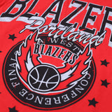 Mitchell & Ness Women's Red Oversized Long Sleeved Tee