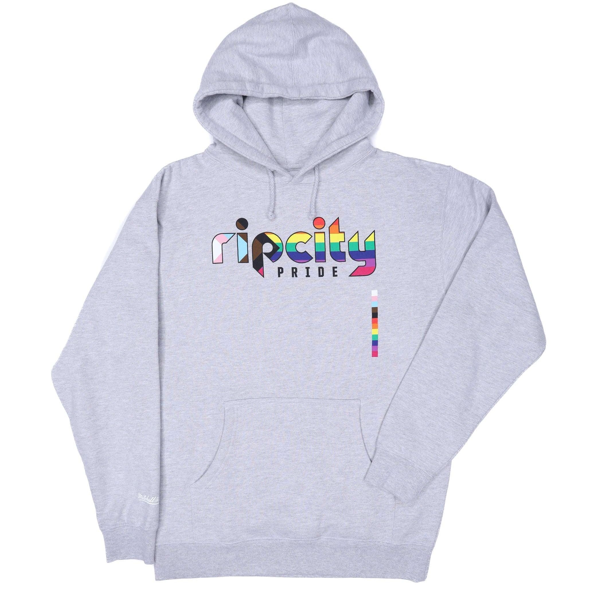 Mitchell & Ness ripcity Unity Collection Pride Gray Hoodie