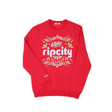 Mitchell & Ness ripcity Unity Collection Viva! Red Fleece Crewneck