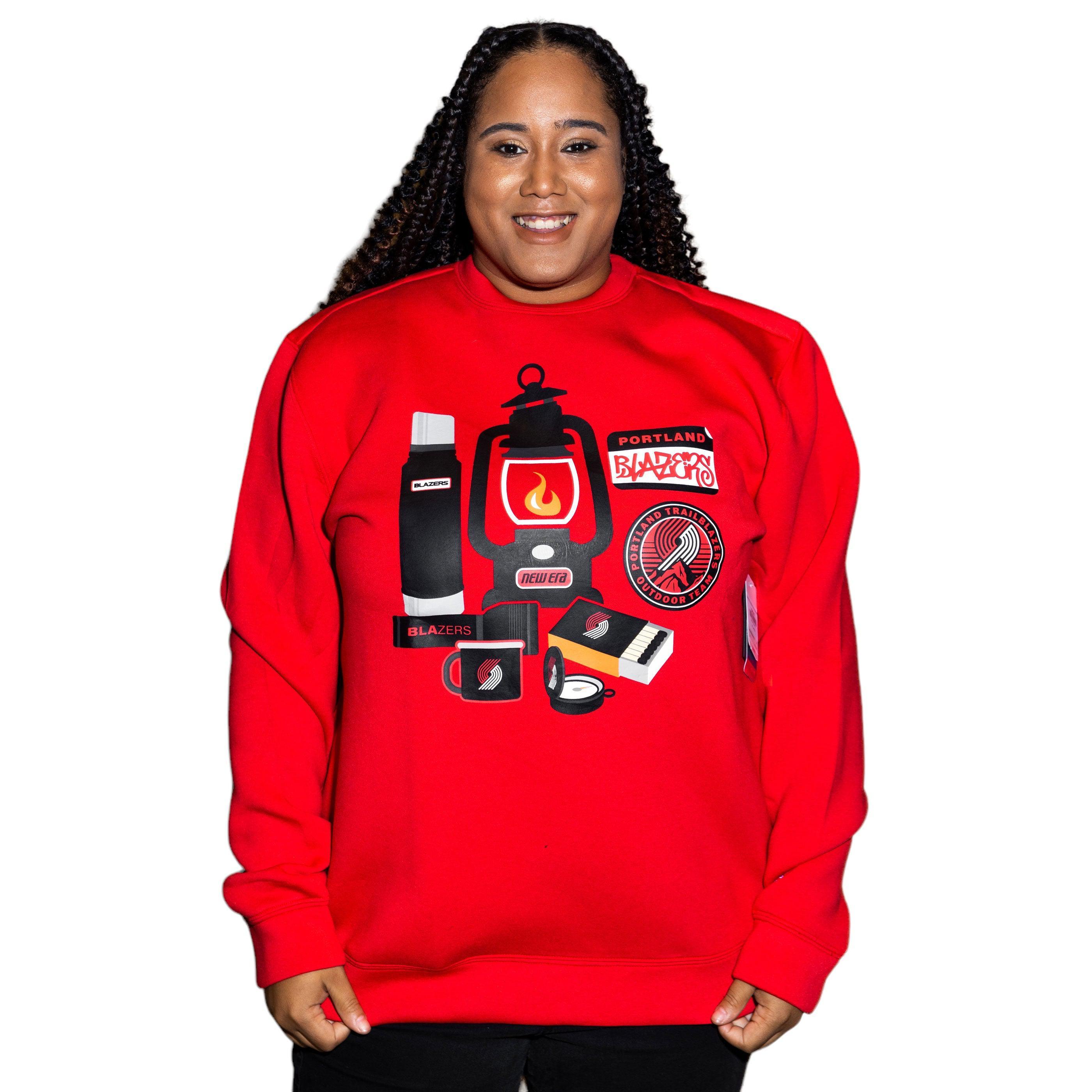 New Era Camping Essentials Red Crewneck Sweatshirt