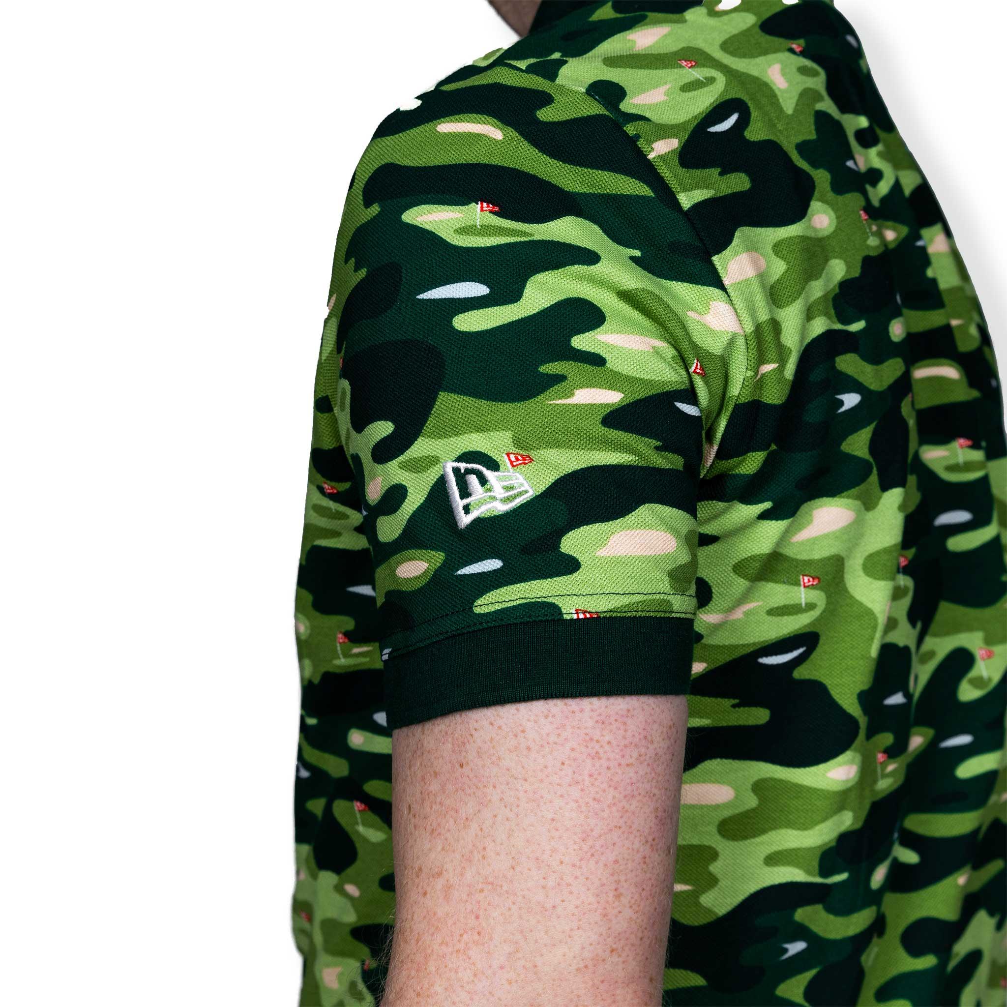New Era Golf Camouflage Green Polo