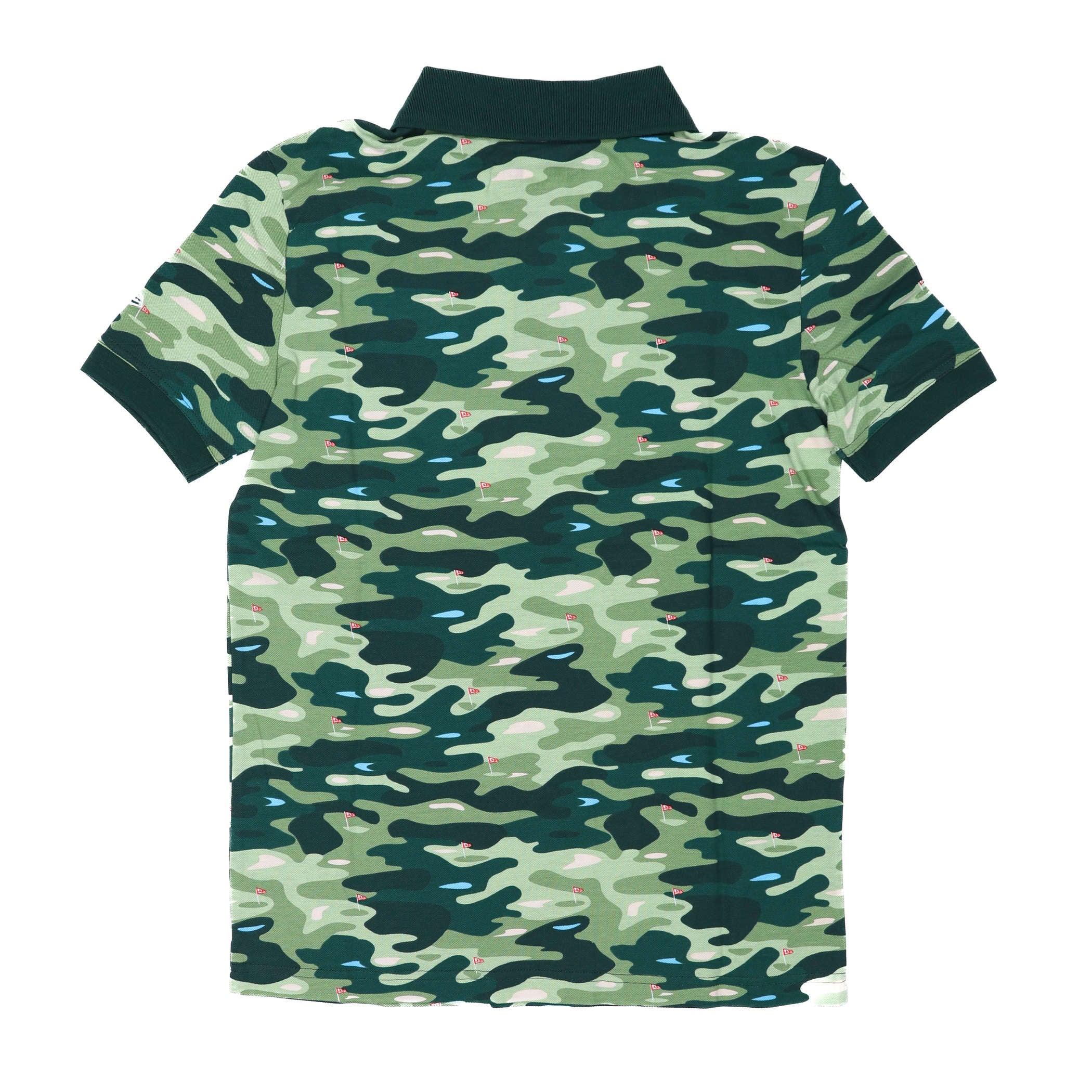 New Era Golf Camouflage Green Polo
