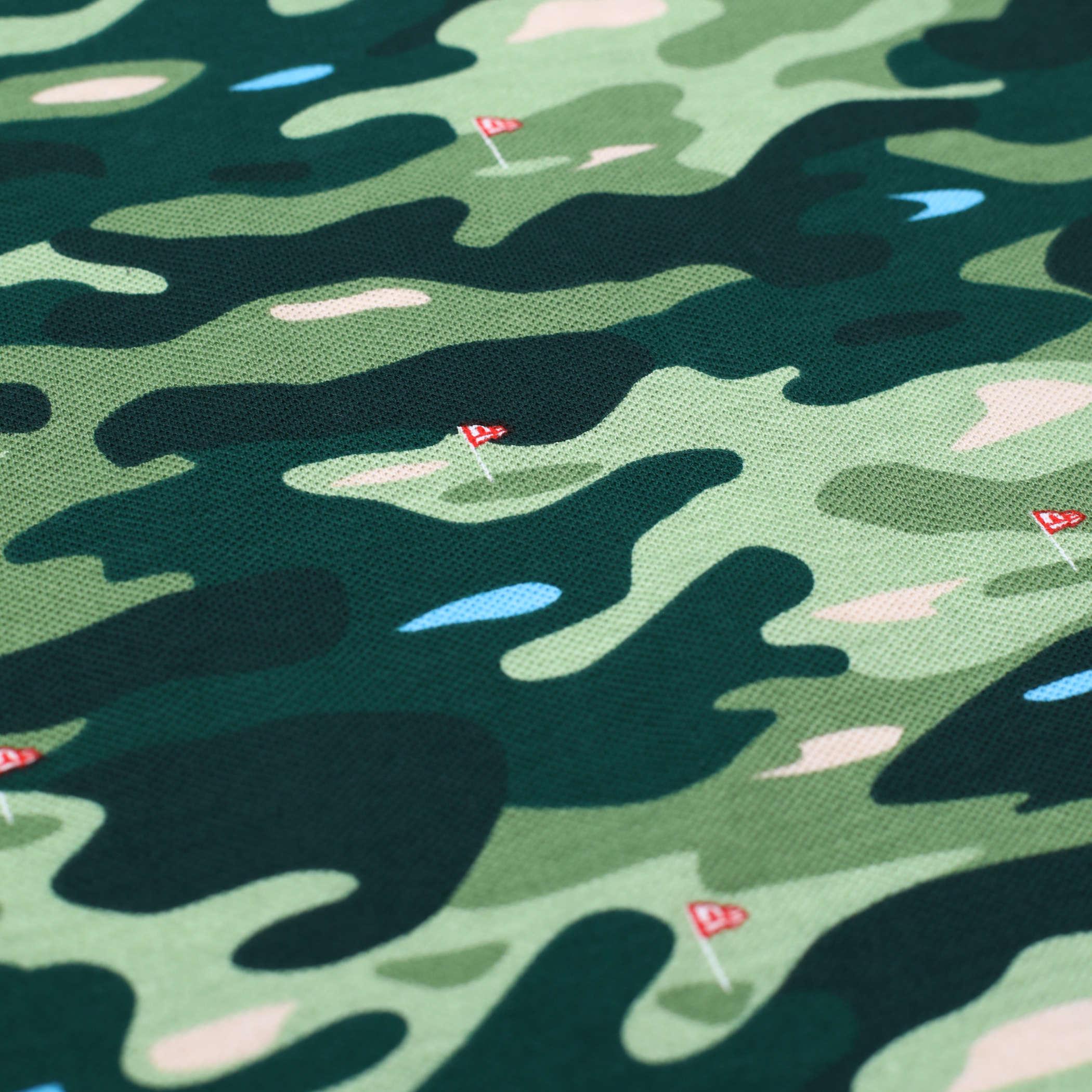 New Era Golf Camouflage Green Polo