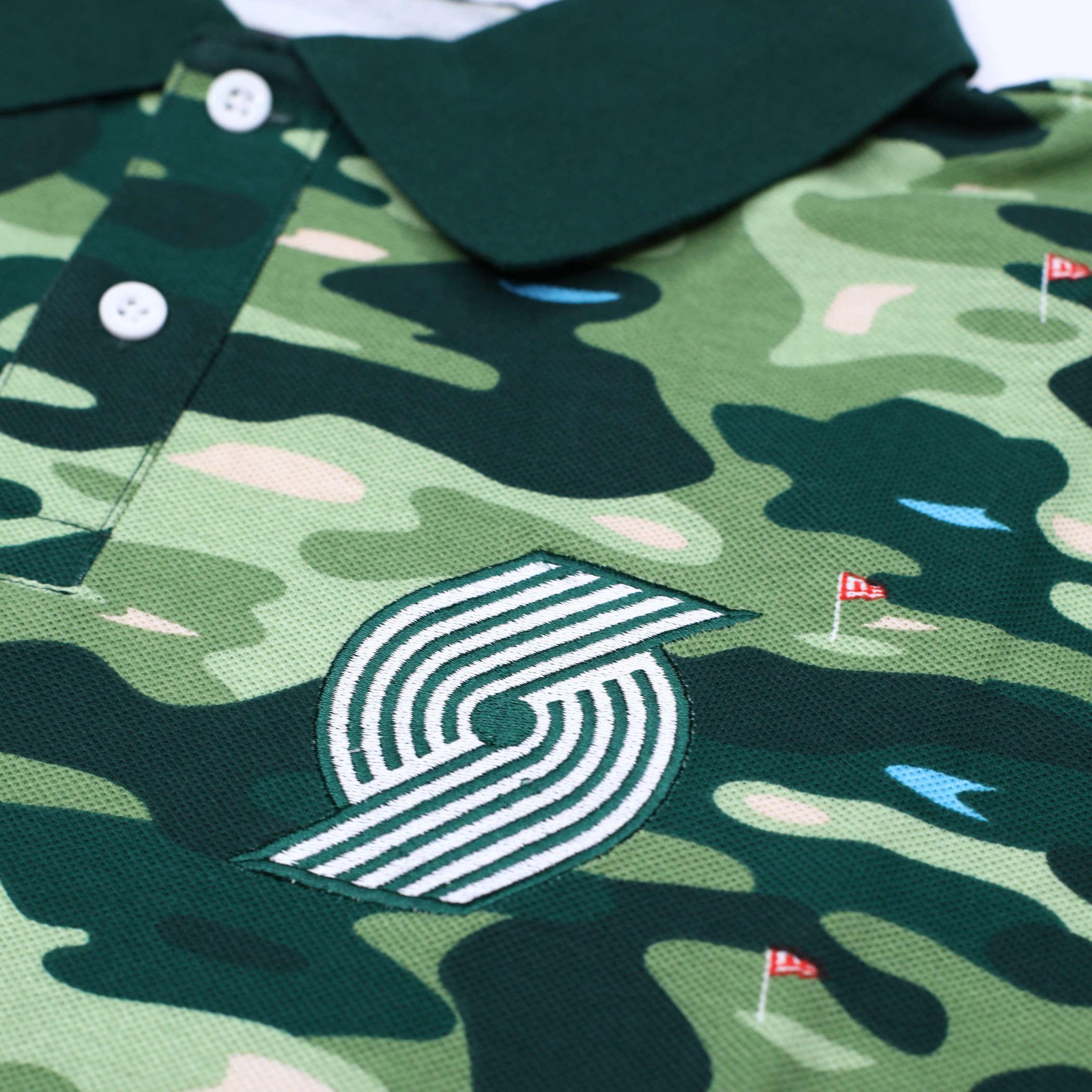 New Era Golf Camouflage Green Polo