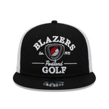New Era Golf Club Meshback Black Snapback Hat