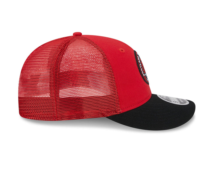 New Era Low Patch Mesh Red & Black Snapback