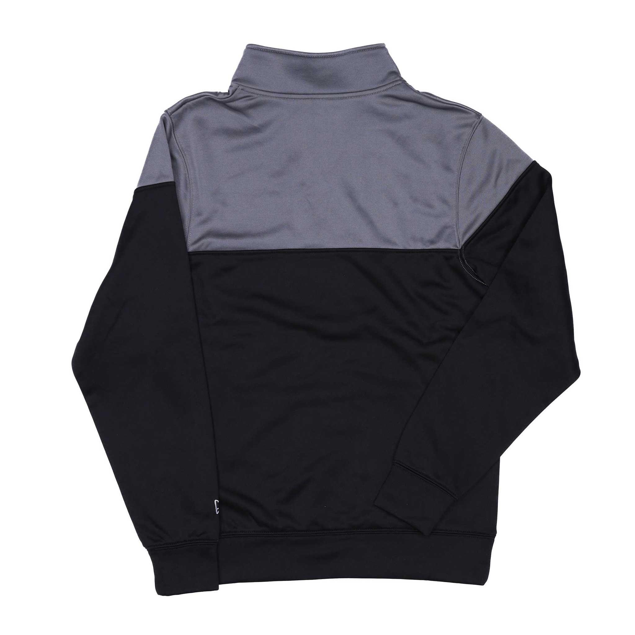 New Era Men's Dark and Light Gray Quarter Zip Pullover Jacket