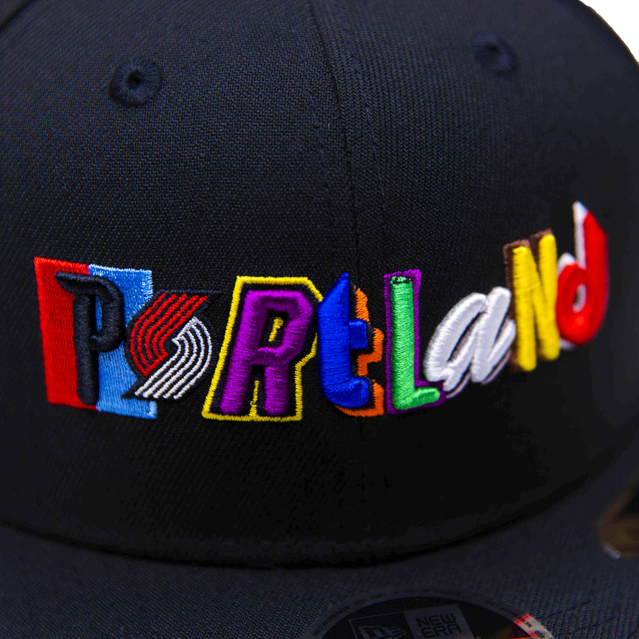 New Era Multi-font Portland Black 9FIFTY Snapback
