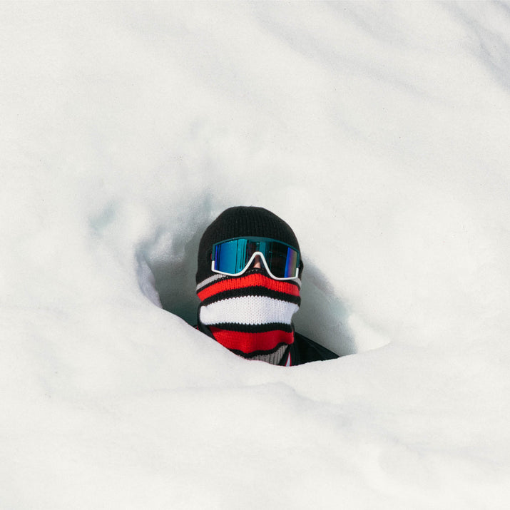 New Era Stripe Mask Balaclava Knit Hat