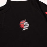 New Era Women's Waffle Knit Long Sleeve Black Crop Top