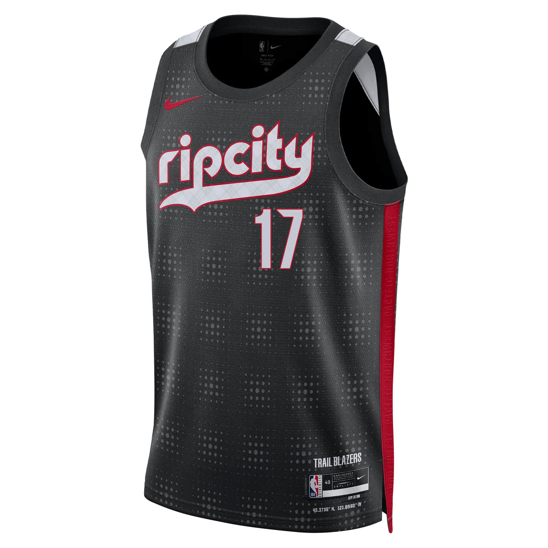 Nike Shaedon Sharpe NBA Swingman Peak Plaid 24-25 City Edition Jersey