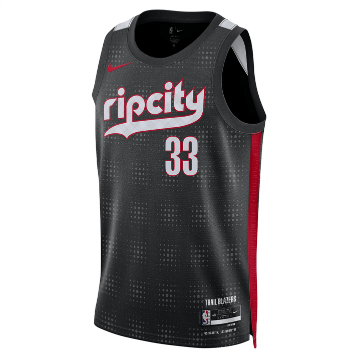 Nike Toumani Camara NBA Swingman Peak Plaid 24-25 City Edition Jersey