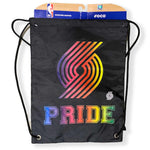 PRIDE Drawstring Black Bag