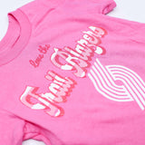 Pink Girl Toddler Sporty Stripes Tee