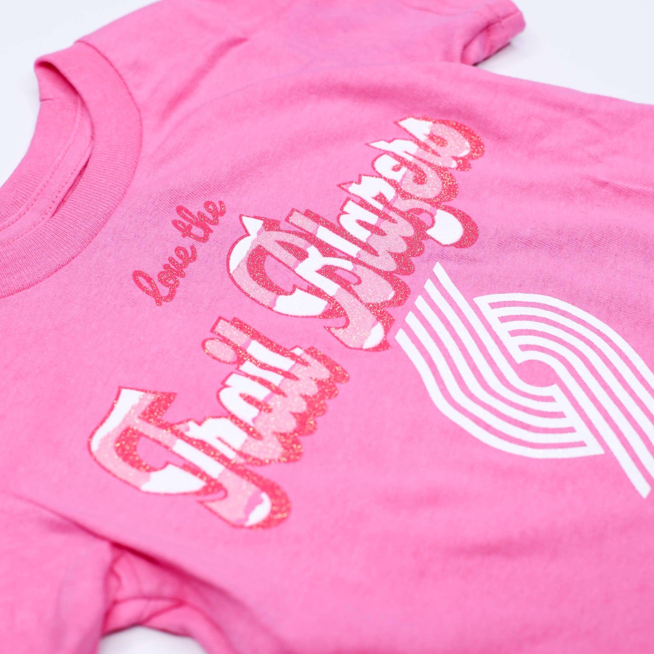 Pink Girl Toddler Sporty Stripes Tee