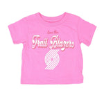 Pink Girl Toddler Sporty Stripes Tee
