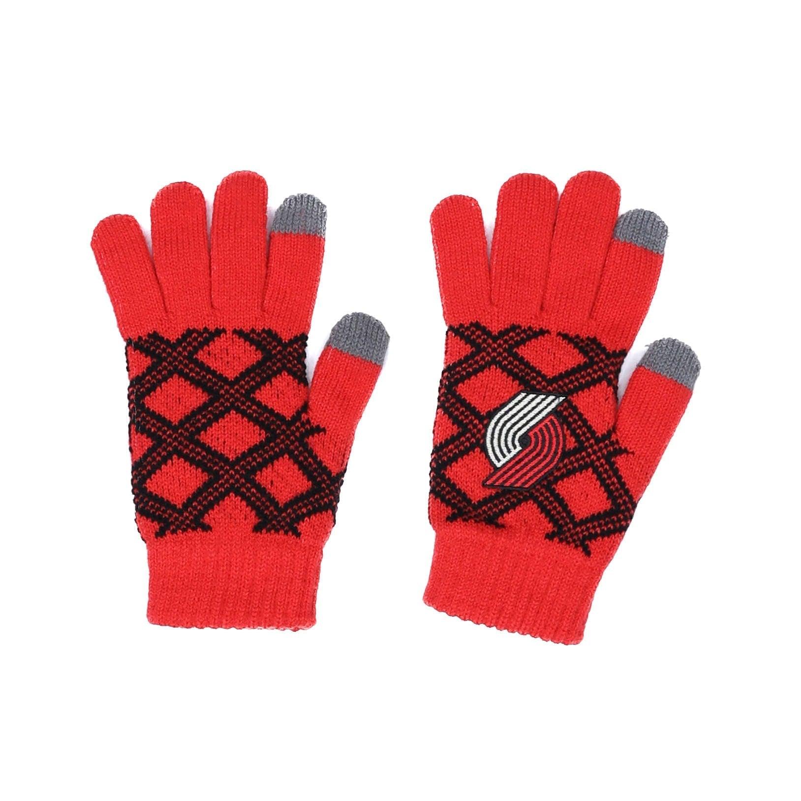 Plaid City Edition Knit Red Gloves