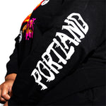 Portland Blazers Mitchell & Ness Slap Sticker Women's Crewneck