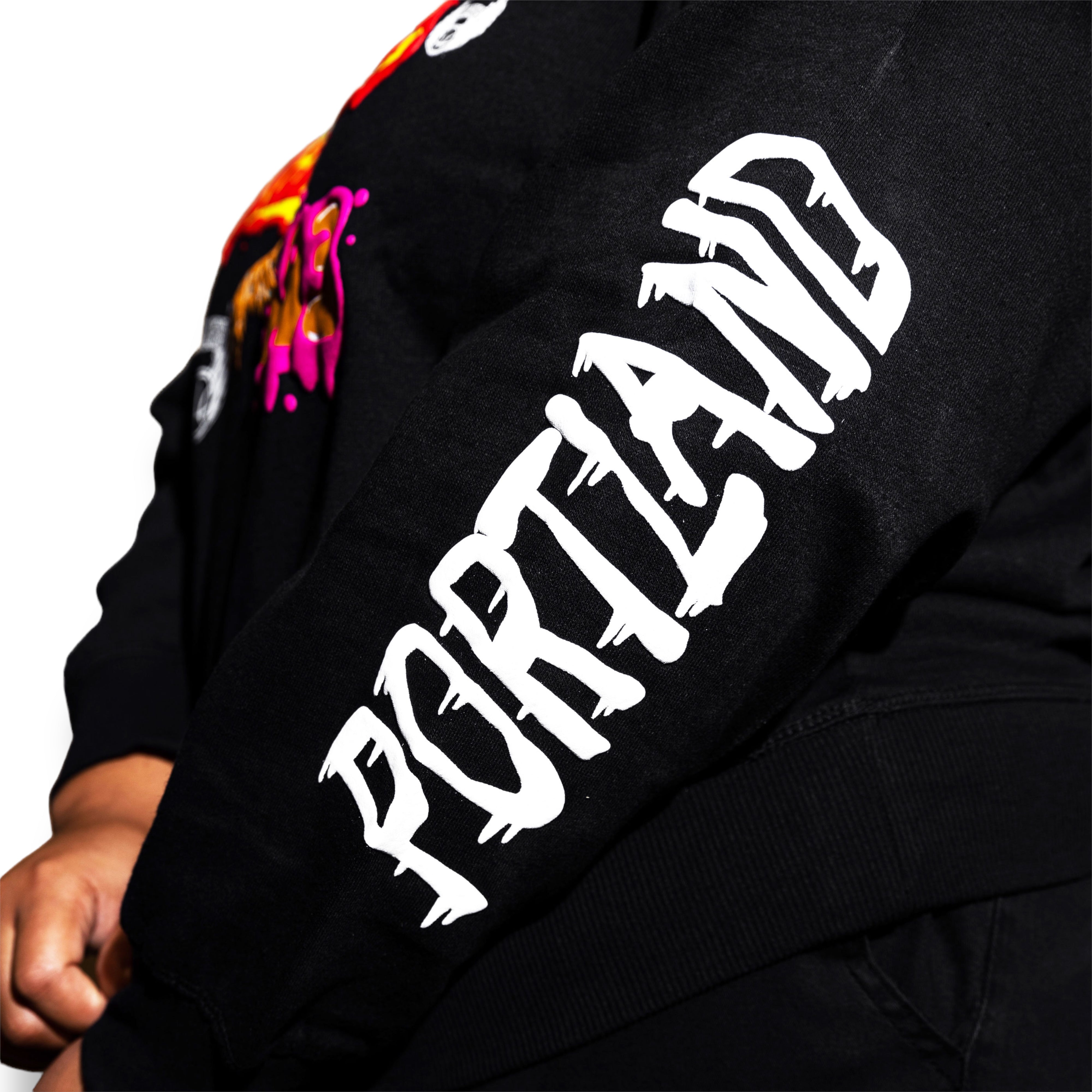 Portland Blazers Mitchell & Ness Slap Sticker Women's Crewneck